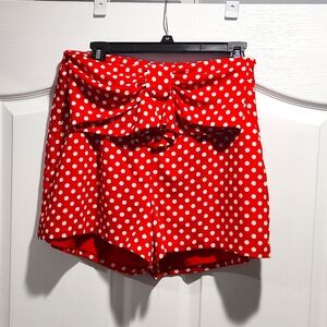 Disney A Collection by LC Lauren Conrad Minnie Mouse Red & White Dots Shorts NWT